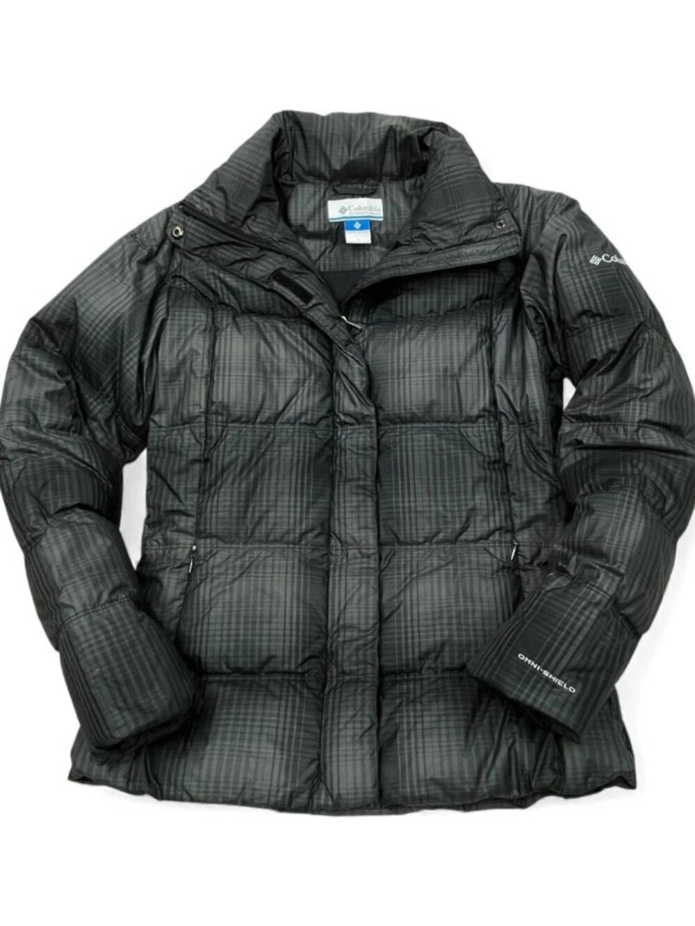 Columbia Gray Down Puffer Insulated Winter Coat Jacket Omni -Shield Women's S